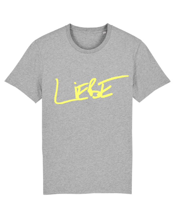 T-Shirt Liebe grau - gelb